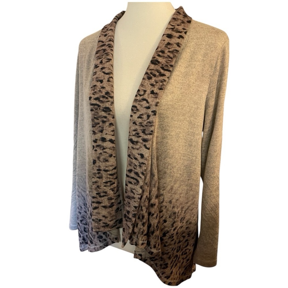 One World Animal Print Cardigan